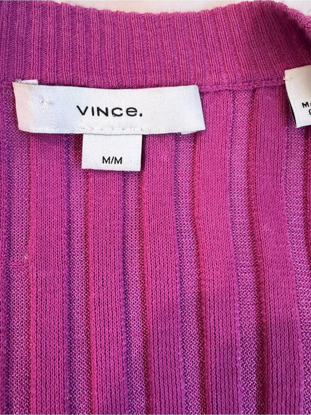 Vince Ribbed V-Neck Cardigan - Picture 5 of 6